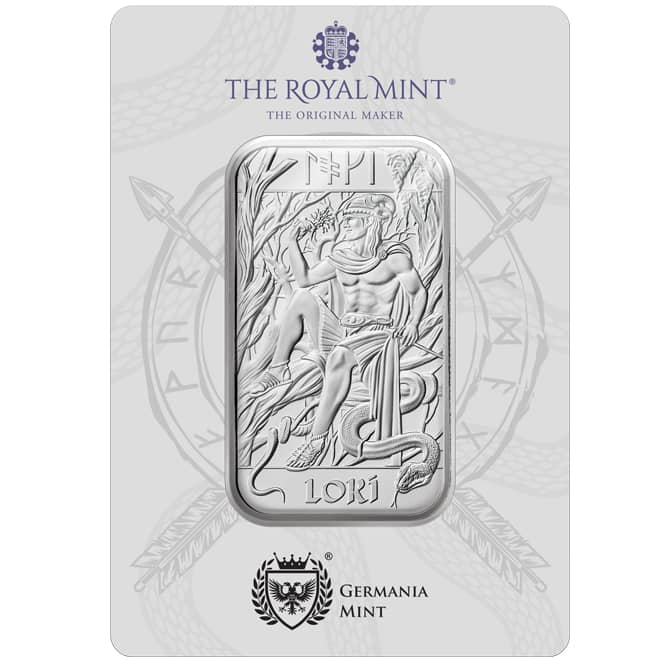 Lingou argint Loki (Zei Nordici) 1 oz 2025 Germania Mint (fata)