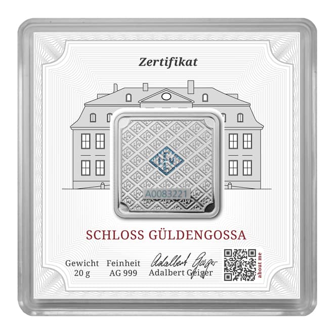 Lingou argint 20 grame Geiger Edelmetalle 999 Germania (spate)