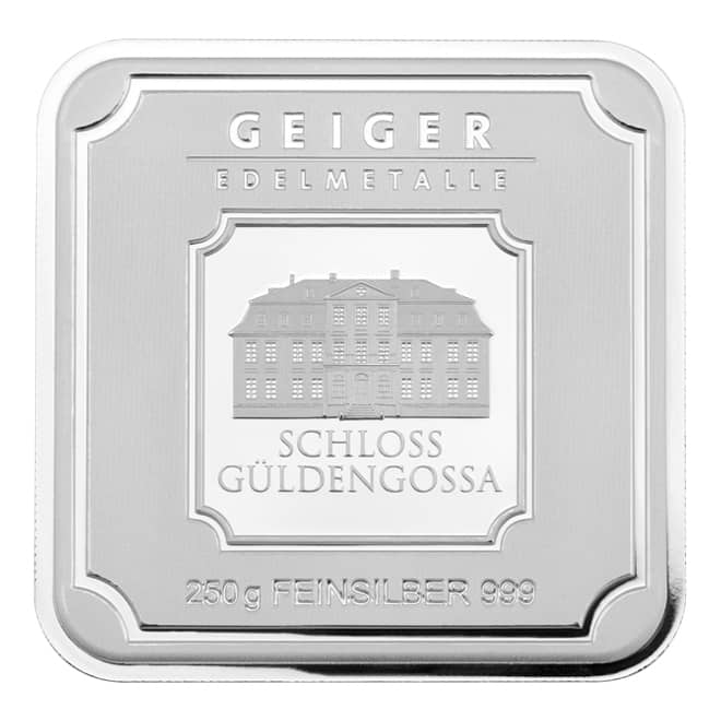 Lingou argint 250 grame Geiger Edelmetalle 999 Germania (fata)