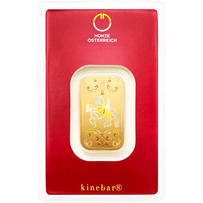 Fata lingou aur 10 grame Austrian Mint Kinebar 999.9 Austria