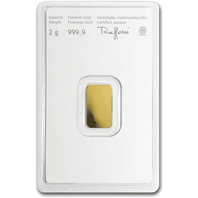 Spate lingou aur 2 grame Austrian Mint 999.9 Austria