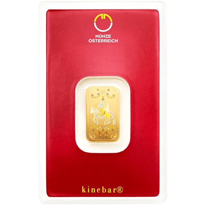 Fata lingou aur 5 grame Austrian Mint Kinebar 999.9 Austria