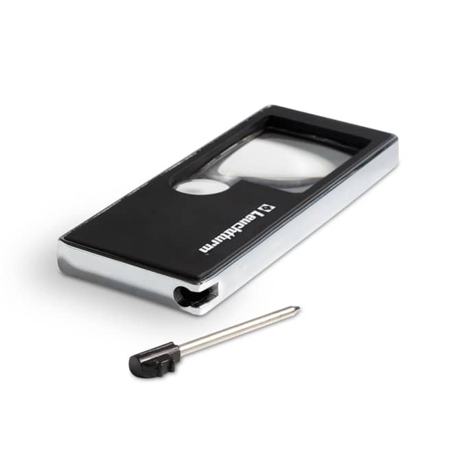 Lupa de buzunar Leuchtturm cu LED si UV, marire 10x si 2,5x