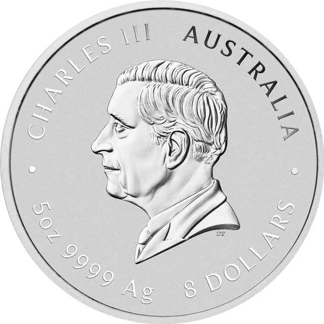 Avers moneda argint 5 oz Anul Calului (Lunar III Horse) 2026 Australia