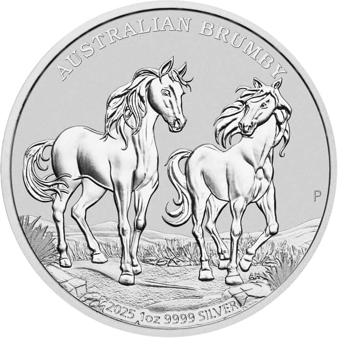 Revers moneda argint Australian Brumby (Calul Salbatic) 2025 1 oz Australia