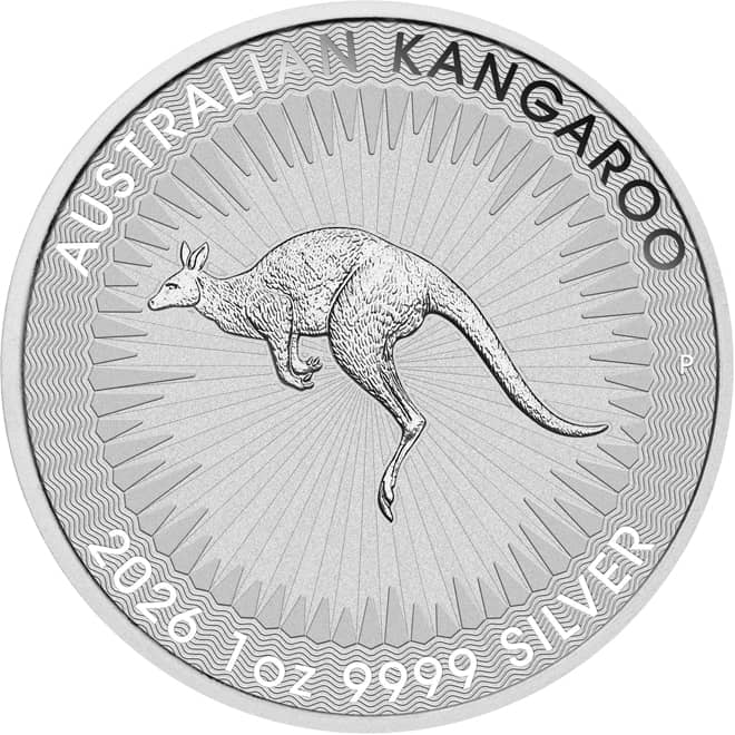 Revers moneda argint Kangaroo (Cangur Australian) 1 oz 2026 Australia