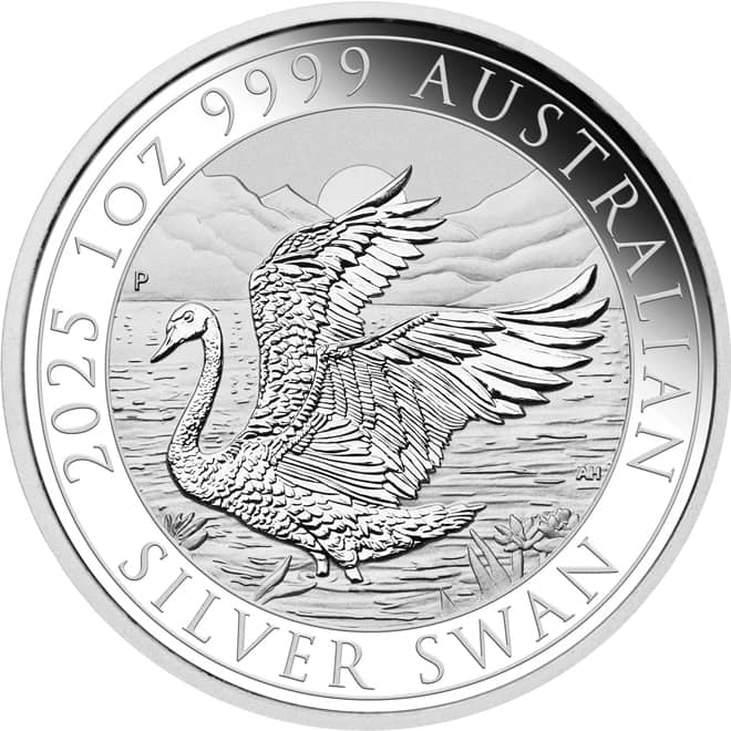 Revers moneda argint Lebada (Australian Swan) 2025 1 oz Australia