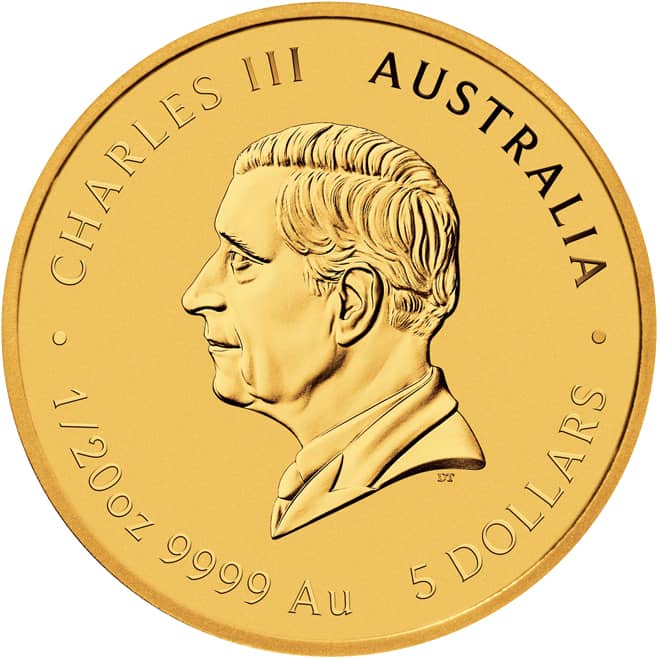 Avers moneda aur Anul Calului (Lunar III Horse) 1/20 oz 2026 Australia