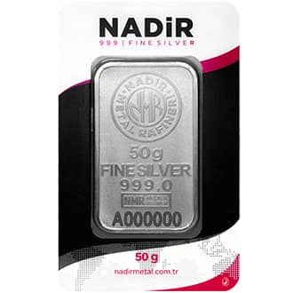 Lingou argint 50 grame Nadir Metal Refineri 999.0 Turcia