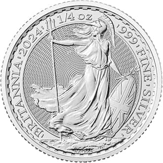 Moneda argint Britannia Charles III Marea Britanie 1/4 oz 2024