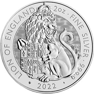 Moneda argint Leul Angliei (Lion of England) Tudor Beasts 2 oz 2022