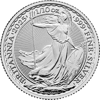 Moneda argint Britannia 1/10 oz Marea Britanie 2025