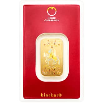 Lingou aur 10 grame Austrian Mint Kinebar 999.9 Austria