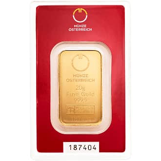 Lingou aur 20 grame Austrian Mint 999.9 Austria