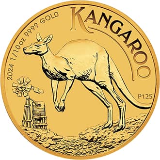 Moneda aur Cangur Australian (Kangaroo) Australia 1/10 oz 2024