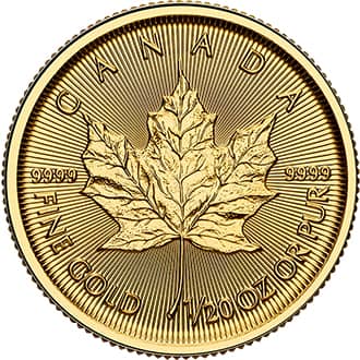Moneda aur Maple Leaf (Frunza de Artar) 1/20 oz Canada 2025