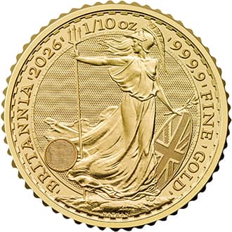 Moneda aur Britannia Charles III 1/10 oz 2026 Marea Britanie